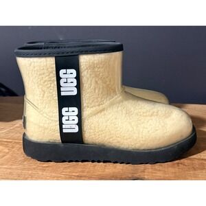 UGG Classic Clear Mini Waterproof Boots Natural Black 1112386K Womens